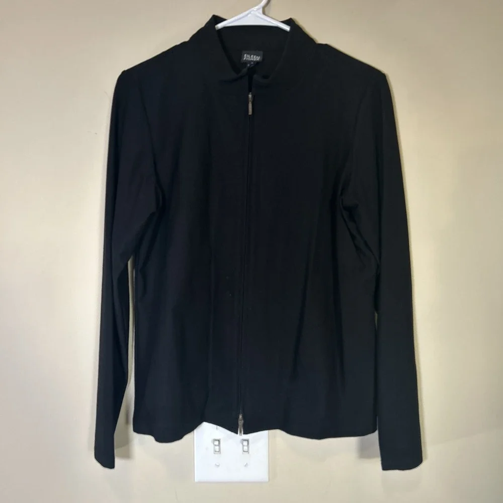 Eileen Fisher Stand Collar Two Way Zip Jacket J0067M‎  Medium
